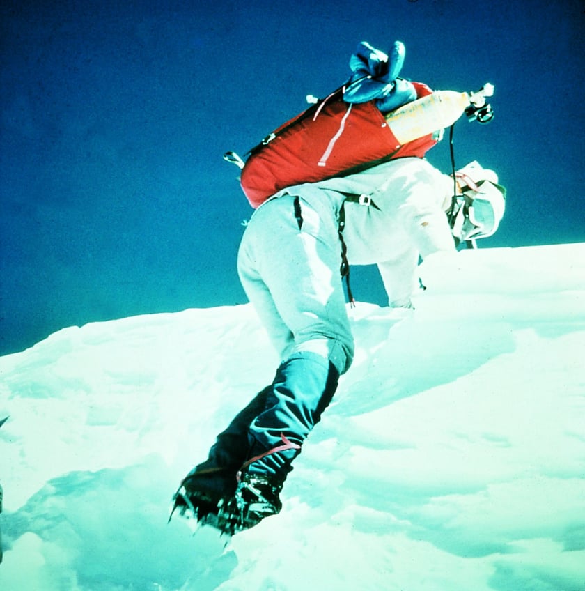 Wanda Rutkiewicz na szczycie Mount Everestu